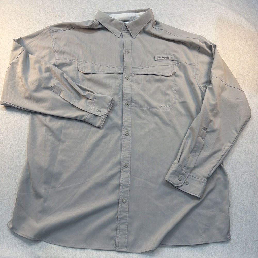 Columbia Shirt Men's XXL PFG Tamiami Long Sleeve Sun Protection Fishing‎ Outdoor